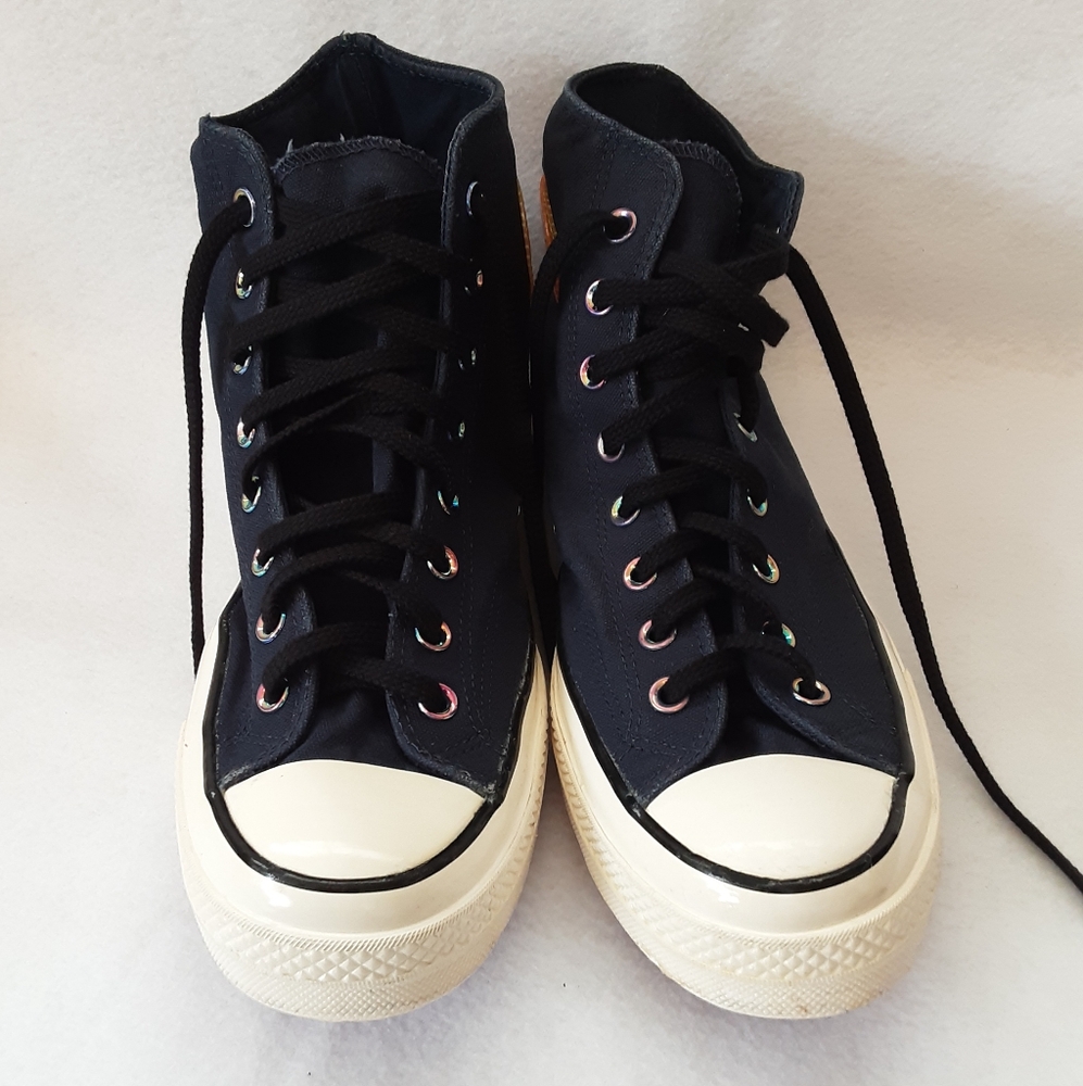 Converse Blue High-Top Sneakers with White Details - Picture 2 of 8